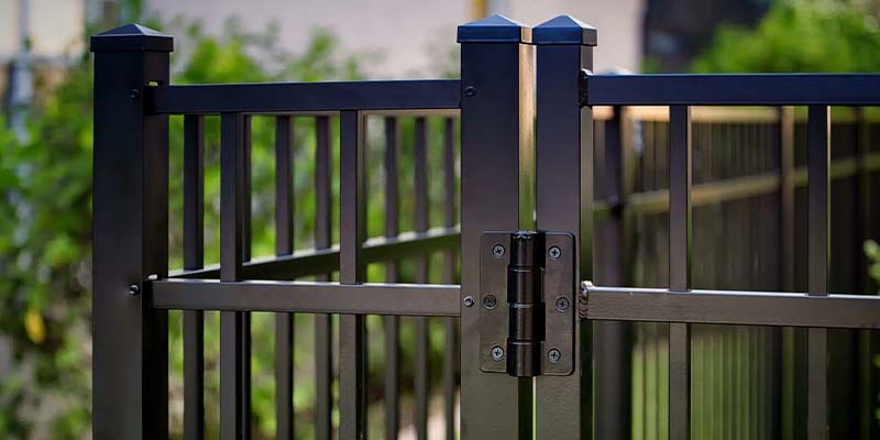 Black residential aluminum fence contractor in Salt Lake City, Utah